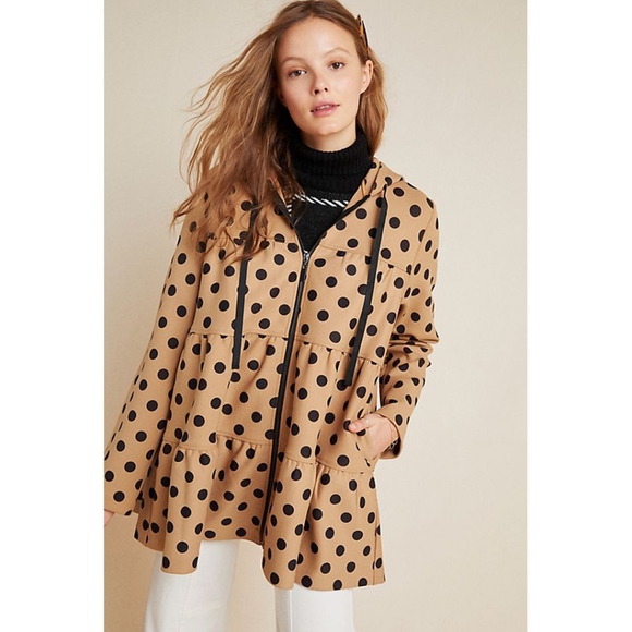 Eva Franco Anthropologie Tiered Polka Dot Coat - Picture 4 of 4